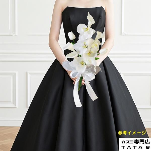 ウェディングブーケ　花束　ブートニア　花嫁　結婚式　前撮り Tata8】ウェディングブーケ/ブートニアセット 胡蝶蘭 白無垢