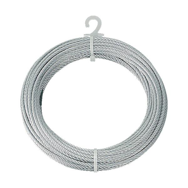 ＴＲＵＳＣＯ　メッキ付ワイヤーロープ　Φ６ｍｍＸ２０ｍ トラスコ中山（株） (CWM-6S20) (213-4667)