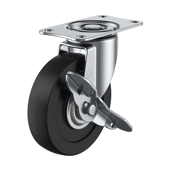 物流保管用品〜キャスター〜プレート式ゴム車