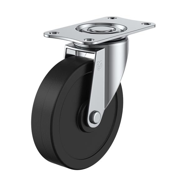 物流保管用品〜キャスター〜プレート式ゴム車