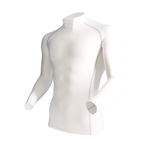 ブランド：おたふく／メーカー：おたふく手袋（株）／おたふく　ＢＴパワーストレッチハイネックシャツ　ホワイト　３Ｌ