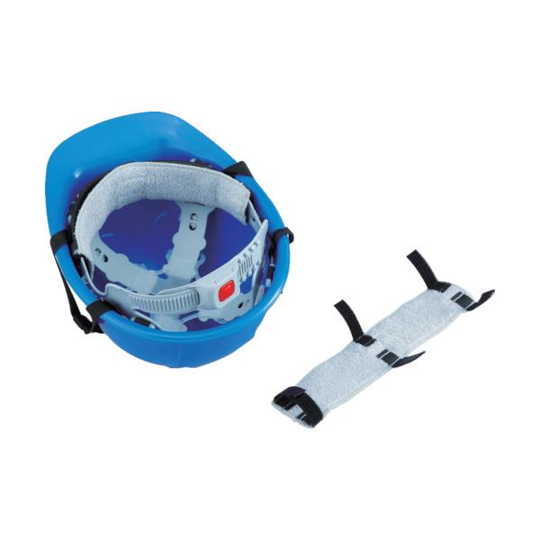 トーヨーセーフティ　ヘルメット取付式汗取りデコパット　タオル地　白 (795-7076) (NO.67WH)