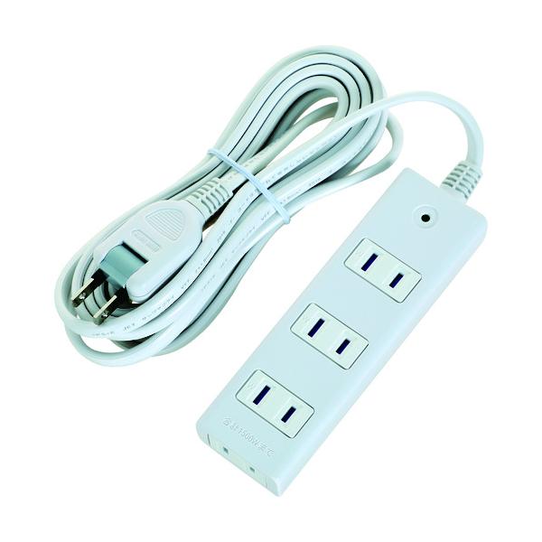 ＴＲＵＳＣＯ　電源タップ　２Ｐ４個口　１０Ｍ　マグネット付 (207-6254) (TOT2410)
