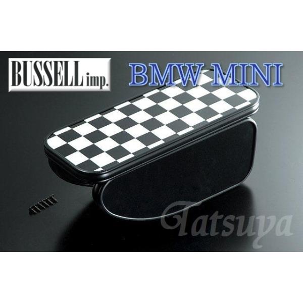 BUSSELL MINI専用センターアームレスト チェッカーフラッグ BMW