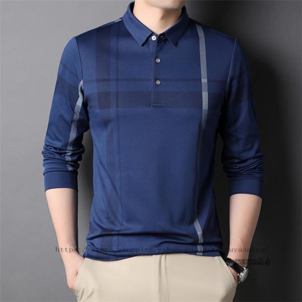 Tシャツ メンズ お年寄り ポロシャツ 長袖 修身 シニア 大きいサイズ ビジネス 40代 紳士用 インナー 50代父の日 引出物 秋服 カジュアル