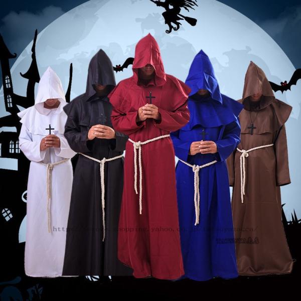 ハロウィン コスプレ 死神 ロング マント フード付き コート 大人 魔法使い 中世の僧侶のロープ メンズ 牧師 悪魔 ホラー 怖い 仮装 衣装 コスチューム :copu212419:TATSUYA商店 通販 ハロウィン ワンピース フード コスプレ 衣装 キッズ マント付き 110 x
