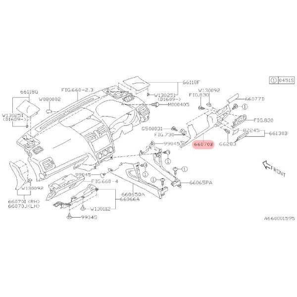 SUBARU（スバル） 66519SG000VH【スバル純正】SJフォレスター(D型/XT