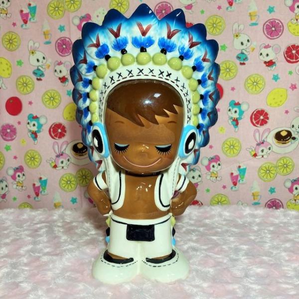 内藤ルネ　レトロ　貯金箱　陶器 JON 内藤ルネのJONくん、兵隊さん、海賊さんなどレトロポップな陶器