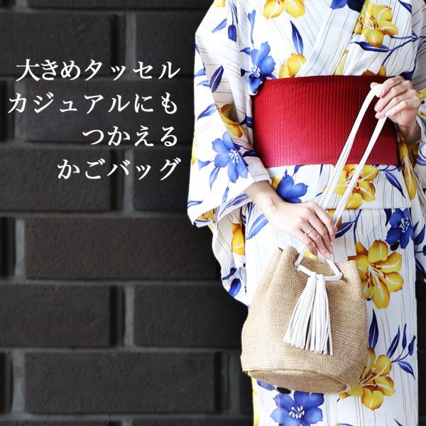 最大89%オフ! 浴衣用カゴバッグ 巾着 竹籠 巾着 和柄 楕円型 バッグ❣️
