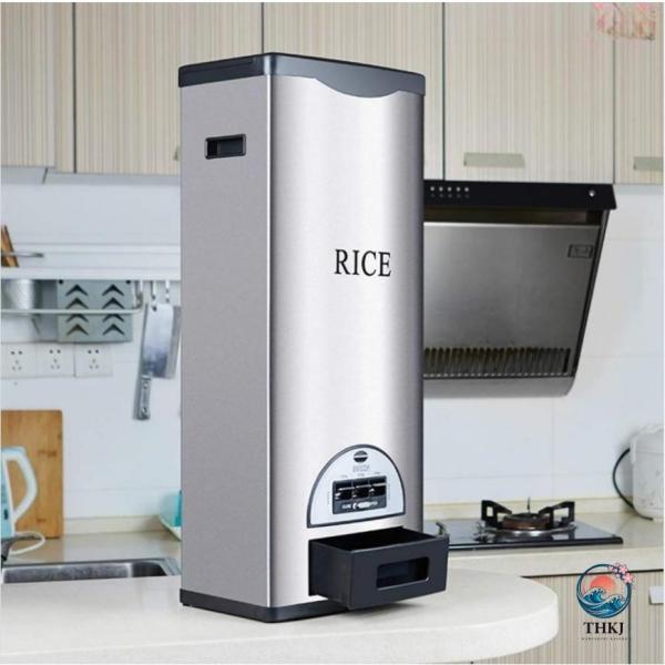米びつ ライスバレルグレイン ボックス 食品容器防虫防湿シールライスシリンダー家庭用貯蔵ライス  30kgステンレススチールスマートライスバレルヌードルバ