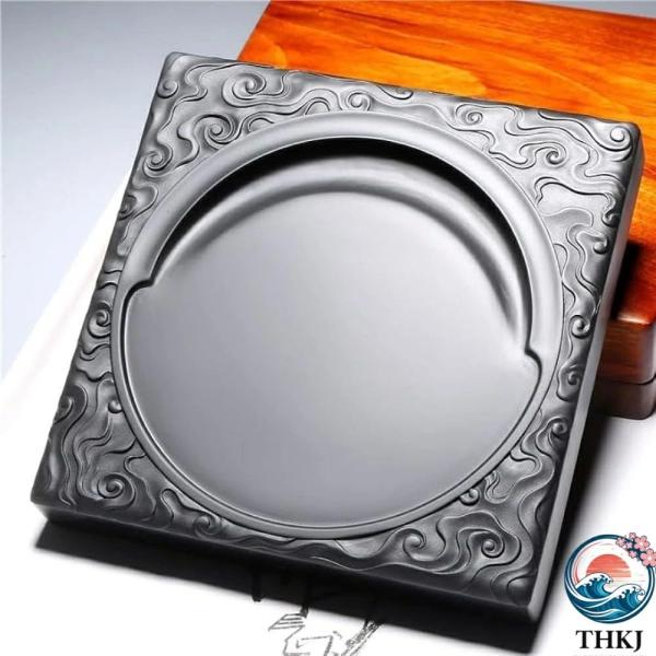 彫花硯 天然石 14.5cm 歙州硯 老坑 硯石 THKJ 手彫り 書道用品 専用ギフトボックス入り 省スペース 整理しやすい 収納便利 すっきり収納 片付けやすい