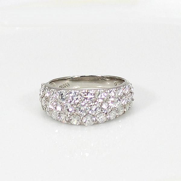 合計 2ct ダイヤ パヴェ リング / 指輪 レディース ジュエリー 記念日 / ジュエリーケース 付き 00942330001911200311 【TBSショッピング】