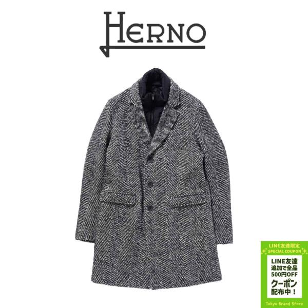 Herno ヘリンボーンチェスターコート HERNO チェスターコート コート DIAGONAL WOOL CHESTER COAT