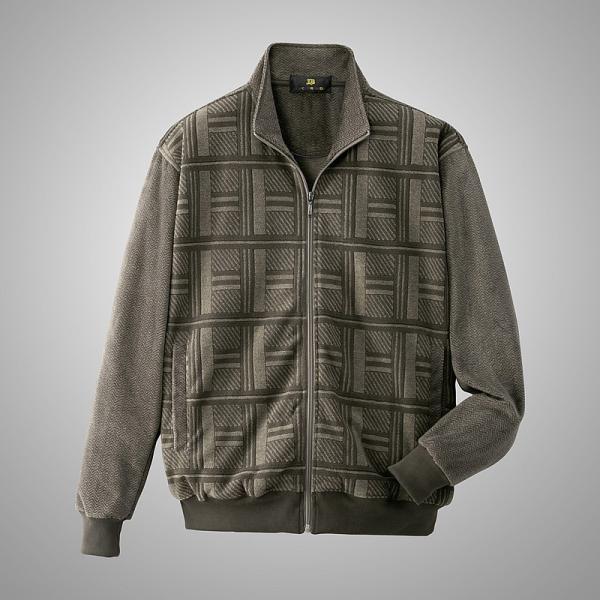 格子柄 フリース ジップ ジャケット 2色組（シニアファッション メンズ 80代 70代 おしゃれ おじいちゃん 服 プレゼント 祖父 男性