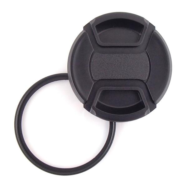 ・UVレンズ保護フィルター、ワンタッチプッシュ式フロントレンズキャップセットです。・紫外線をカットし、屋外撮影での雨などの水滴や、風によって舞い上がった砂ボコリなどからレンズを守ります。・取り付け方＿レンズフィルター＿スクリュー・ねじ込み式...