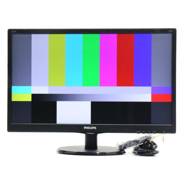 モニター PHILIPS 223V5LHSB/11 21.5インチ非光沢パネル フルHD 1920x1080ドット HDMI/アナログRGB入力 目立つ使用感あり
