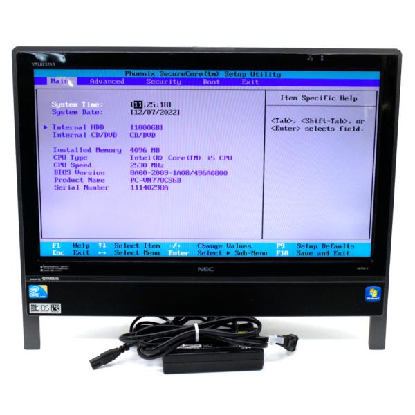 NEC 一体型 VALUESTAR VN770/B Win10 Core-i5 VALUESTAR NEC VALUESTAR(色:ワインレッド）VN770/C i5-M460 メモリ4GB