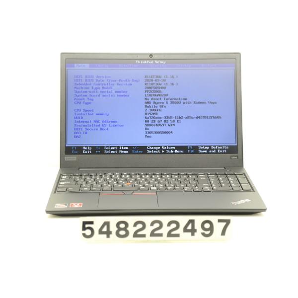 ノートパソコン 【ジャンク品】Lenovo ThinkPad E595 Ryzen 5 3500U