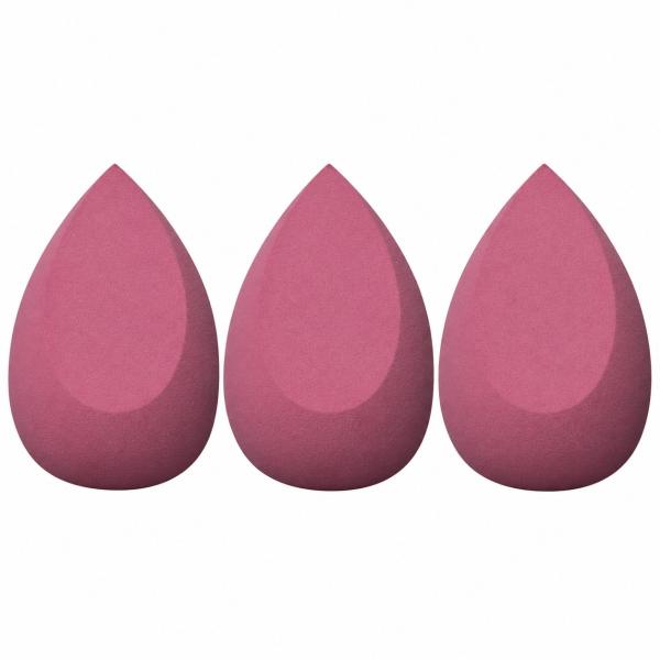 メイク用スポンジパフ (ローズレッド) 【3個セット】 多機能メイクスポンジ 水で膨らむ 化粧スポンジ メイク 化粧パフ ベースメイク ファンデ ファンデーション