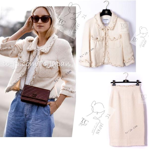 CHANEL（シャネル） ジャケット スーツ クリーム アイボリー ゴールド