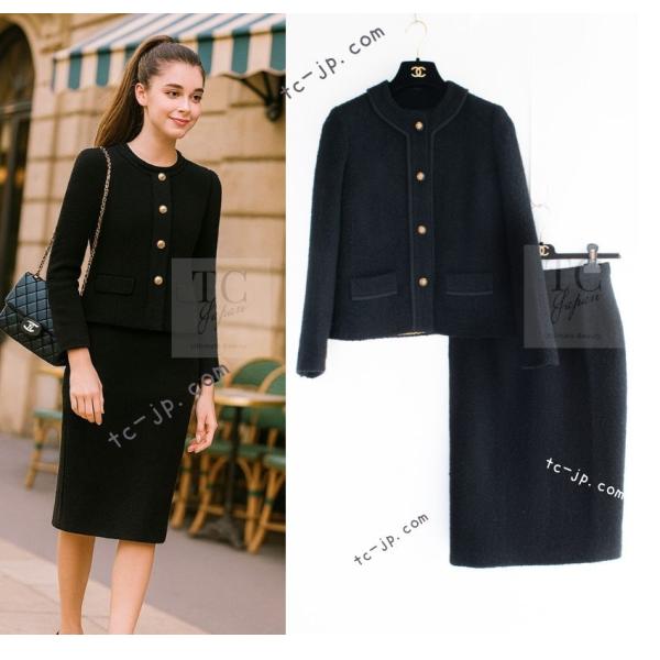 希少 CHANEL ジャケット スカート 42 ヴィンテージ シャネル tcjapan_chanel500285