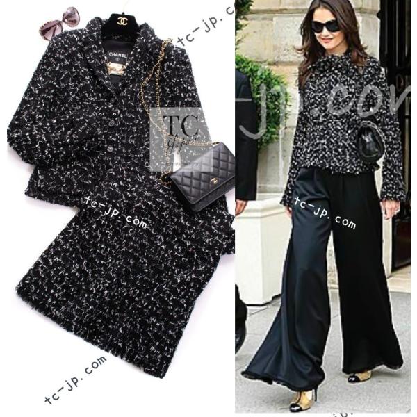 CHANEL 118万 シャネル ジャケット 入手困難 スーツ ブラック パープル  