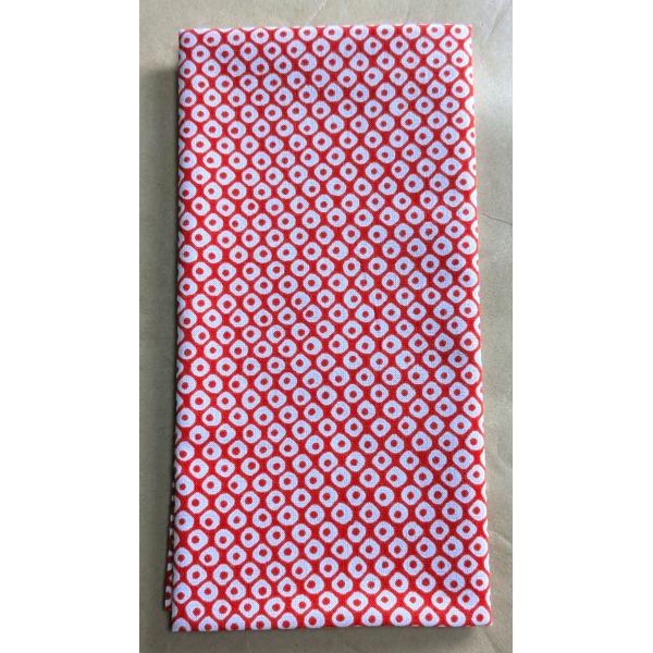 ■サイズ　約34cm×約90cm■素材　綿 100％（岡生地・和晒）■カラー　赤■柄　鹿の子■染法　ダイストーン染色■原産国　日本製■納品状態　個別ビニール袋入り昔ながらの日本製手ぬぐいです。上質で柔らかく肌触りの良い和晒加工の手拭い木綿生...