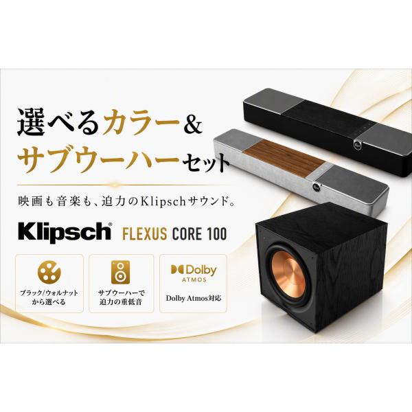Flexus CORE 100 サブウーハーセット　2.1ch Dolby Atmos対応 サウンドバー & サブウーハー(正規輸入品)