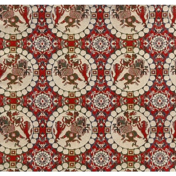 茶道具/袱紗） 龍村美術織物 古帛紗 「獅子狩文錦(小赤)」 正絹 化粧