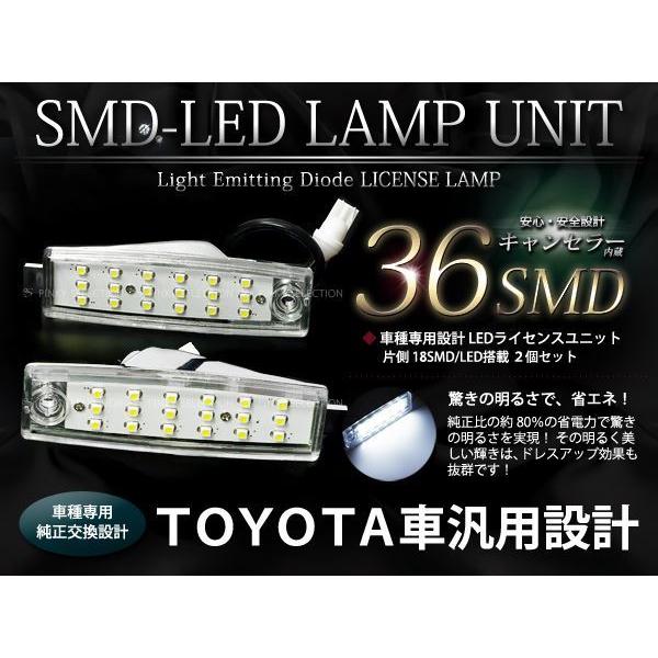 15系ハリアー 純正交換 36LEDライセンスランプユニット ナンバー灯