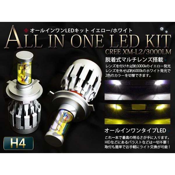 ニホンライティングH4 LED イエロー25w