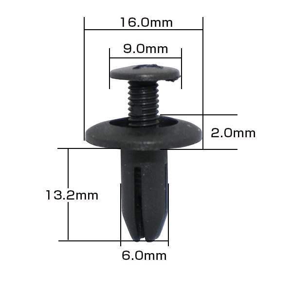 メール便 ヤマハ純正互換 90269-07012同等 カウル プッシュ