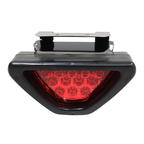 汎用 LED F1風バックフォグ リアフォグランプ 常時点灯 点滅 フラッシュ発光 テールフランプ レッドレンズ 追突防止 黒フレーム