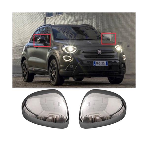 即納◇送料込み◇フィアット 500x ドアミラー カバー 左右セット クロームメッキ FIAT 鏡面 簡単装着 高級感◎ドレスアップ◎新品