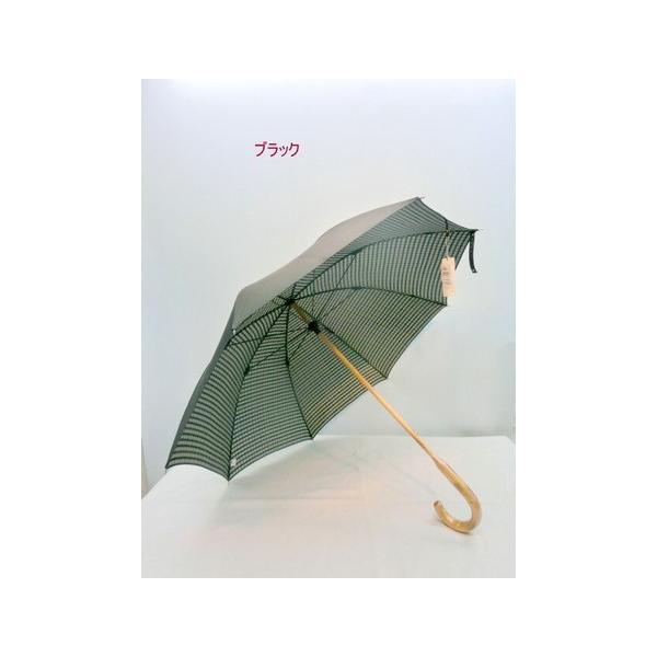 紳士用甲州織木棒スレンダー骨・手開き雨傘 (日本製)　・・・父の日・誕生日・傘