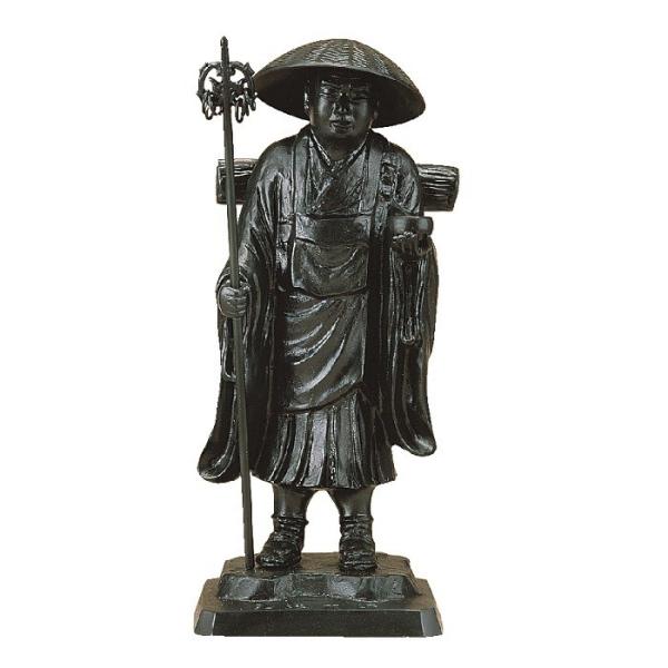 巡礼姿の弘法大師様 銅像 10号 ・・・お大師様と共に・お遍路・高野山