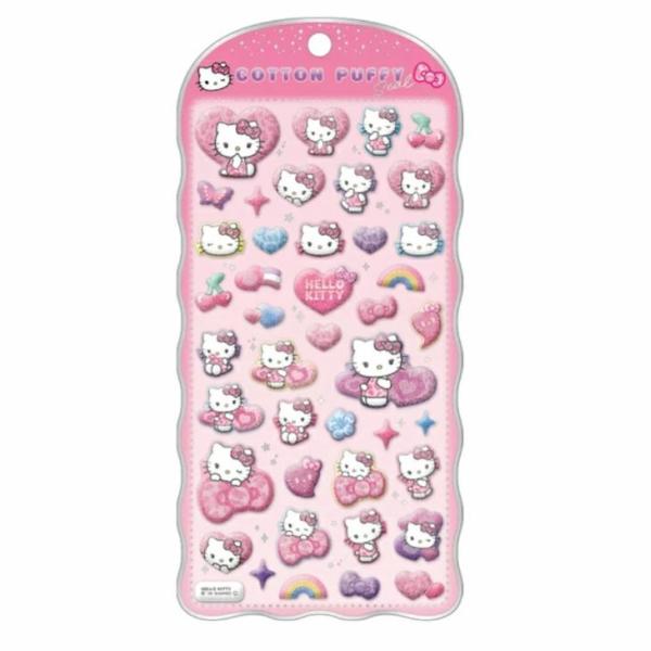ハローキティ レオパードモード コットンパフィー シール サンリオ