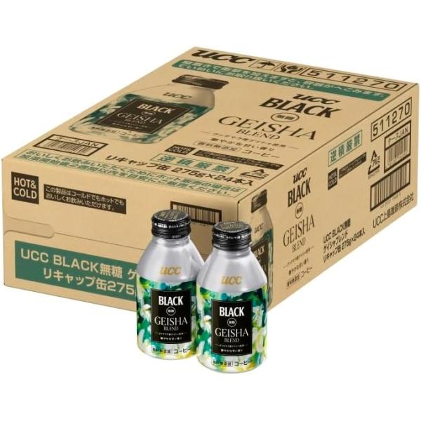 UCC 【24本ケース販売】UCC BLACK無糖 ゲイシャブレンド 缶コーヒー