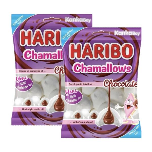 ■商品説明・HARIBO chamallows choco-soft ・ハリボー チョコマシュマロ チョコレートクリーム入りマシュマロ・ブランド：HARIBO・商品の形状：楕円型・チョコレートタイプ：ミルク・風味：チョコレート■原材料・成分...
