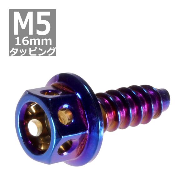 M5×16mm タッピングネジ タッピングビス タッピングボルト 焼きチタンカラー ステンレス 1本 TC0013