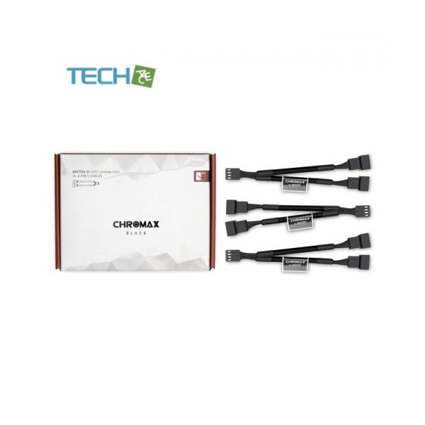 Noctua NA-SYC1 chromax.black 4-Pin Y-Cables ファンコネクター Noctua NA-SYC1 chromax.black 4-Pin Y-Cables ファンコネクター