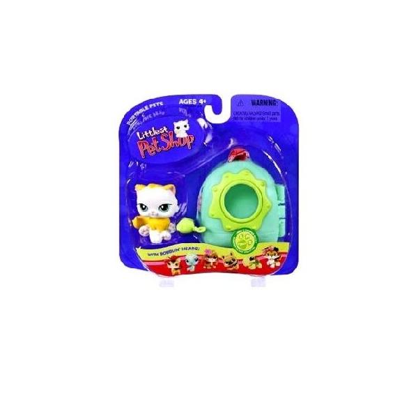 Littlest Pet Shop Portable Pets Kitten with Carrier ＆ Mouse Toy (#207) Action Figure 2-Pack