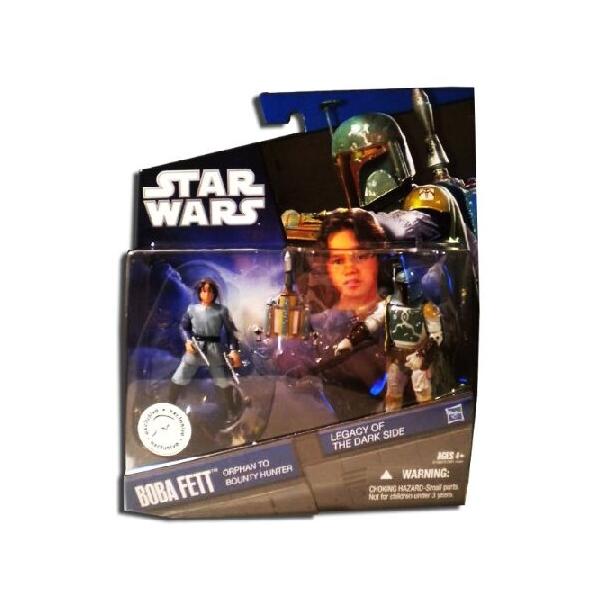 Star Wars 2010 Legacy of the Darkside Exclusive Action Figure 2Pack Boba Fett Orphan to Bounty Hunter