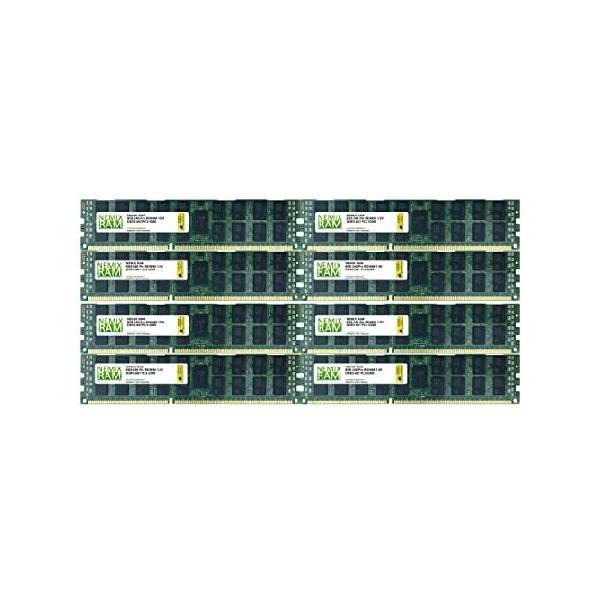 【合計64GB】8GB DDR3 ECC Reg × 8枚　サーバー用 64GB (8x8GB) DDR2-667MHz PC2-5300 ECC RDIMM 2Rx4 1.8V Registered