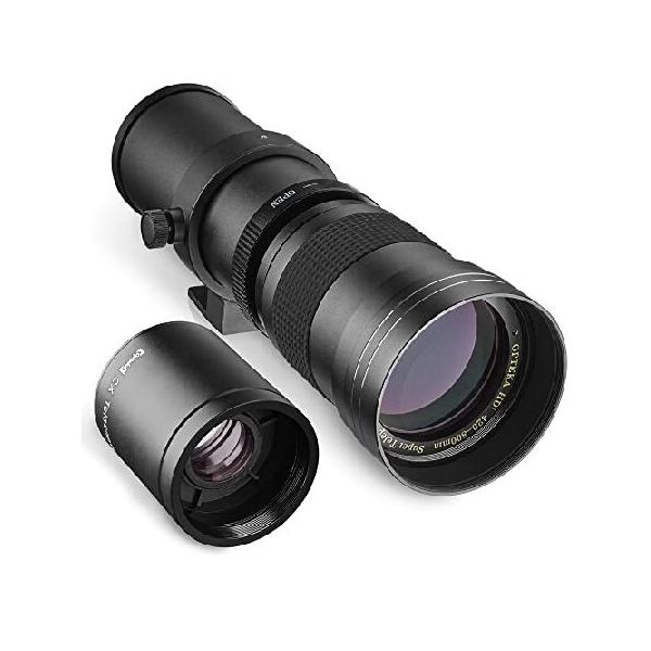 Opteka 420-800mm (2X- 840-1600mm) f/8.3 HD 望遠ズームレンズ