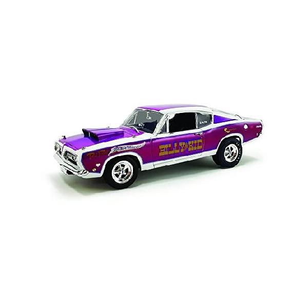 1968 Plymouth Barracuda Purple Metallic and White Billy The Kid Limited Edition to 822 Pieces Worldwide 1/18 Diecast Model Car by Acme A1806125