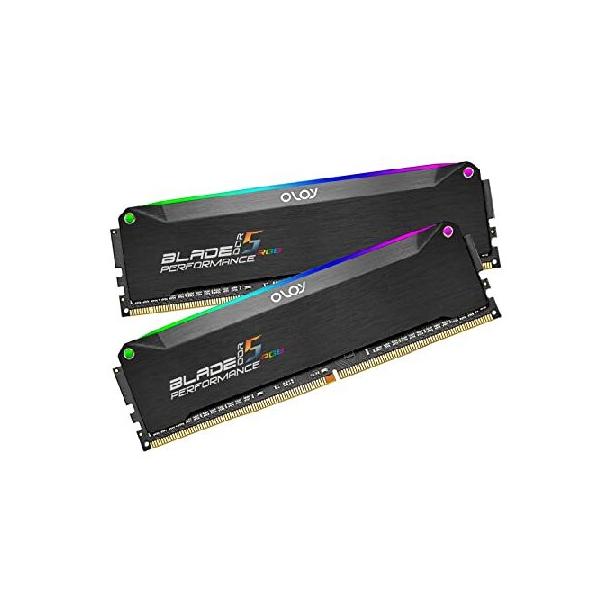 DDR5 7600MHz 32GB(16GB×2) CL36 A-die メモリ OLOy DDR5 RAM 32GB (2x16GB) Black Hairline Blade RGB 7600 MHz CL36
