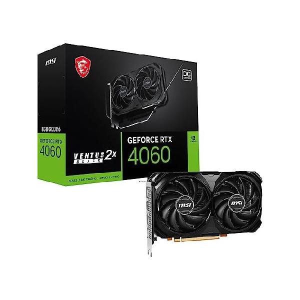 MSI MSI GeForce RTX 4060 VENTUS 2X BLACK 8G OC グラフィックス