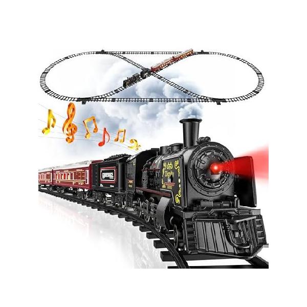 Hot Bee Train Set クリスマスツリートレインおもちゃ 豪華な線路と