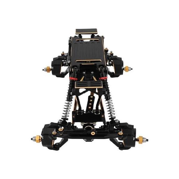 Pothyes 真鍮 組み立て 車 シャーシフレーム キット 車軸バンパーギア